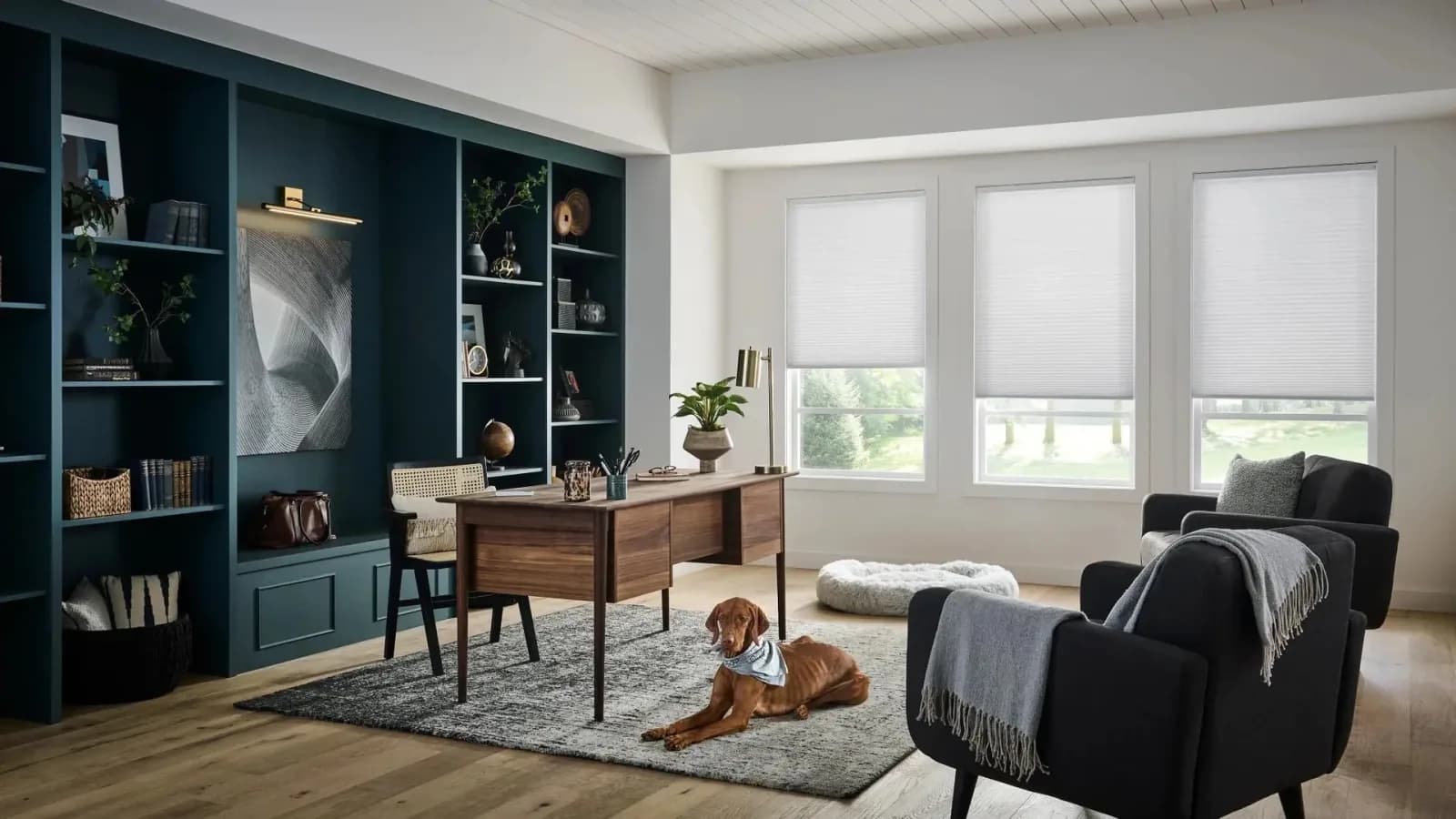 Honeycomb shades in a bedroom install