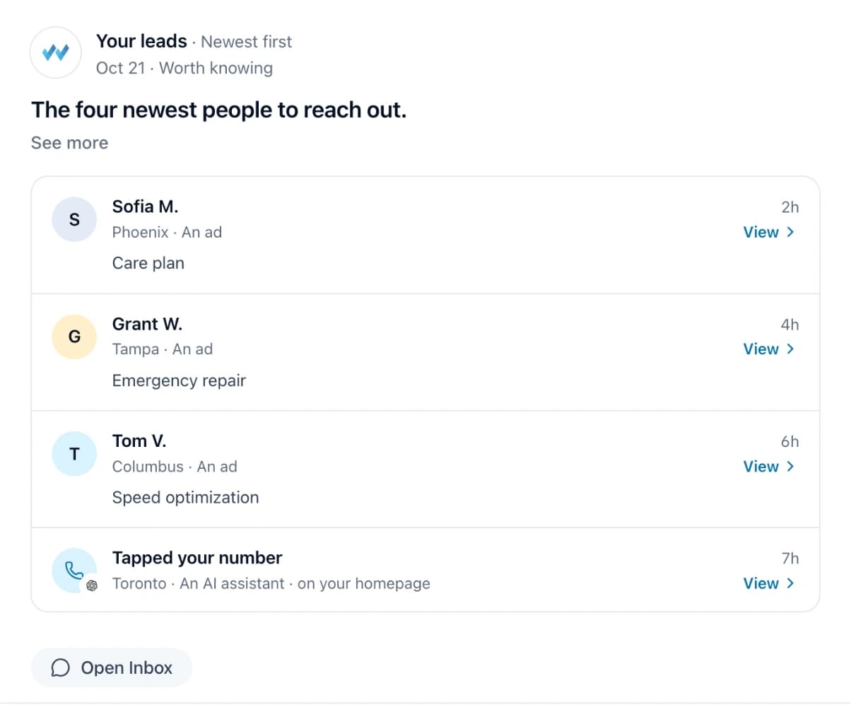 The four newest people to reach out, with where each came from