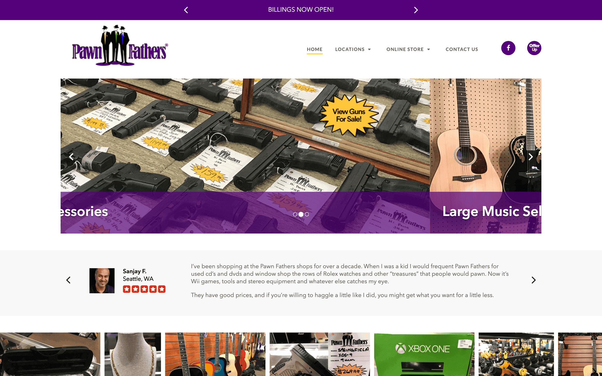 Pawn Fathers website designed by Venbit