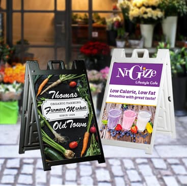 A-frame signs designed by Venbit