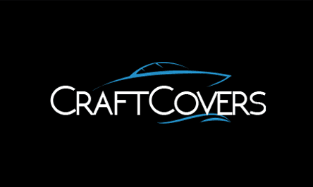 CraftCovers logo on a dark background, designed by Venbit