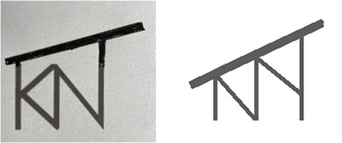 A rough KovNest logo idea before Venbit redrew it