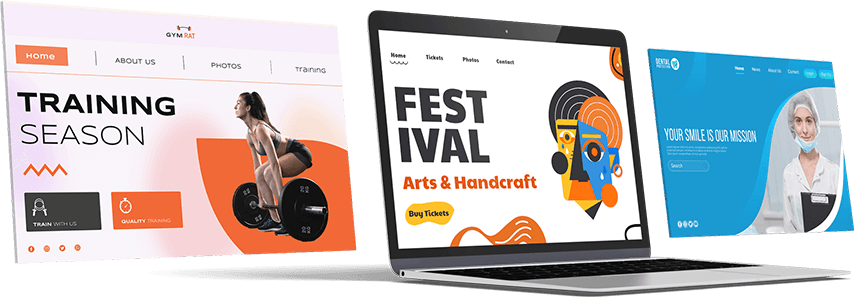 A range of websites Venbit maintains across different industries